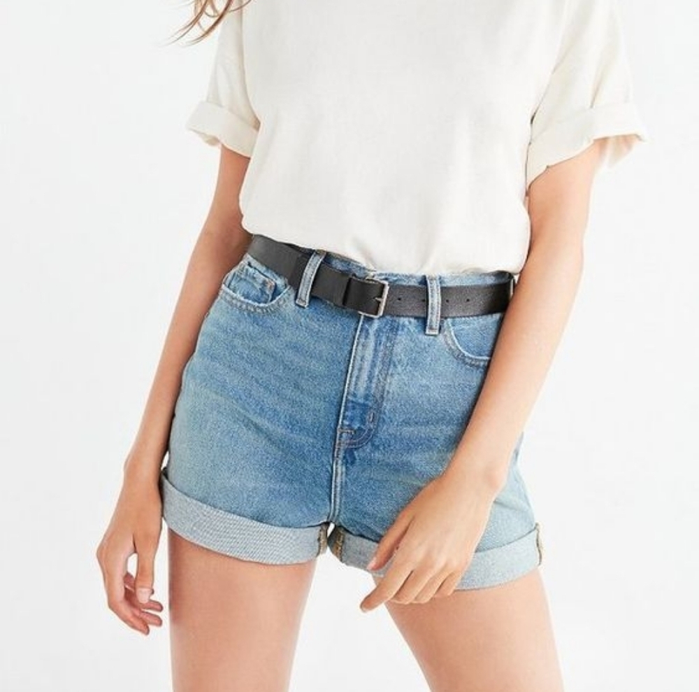 BDG Mom High Rise Roll Cuff Shorts